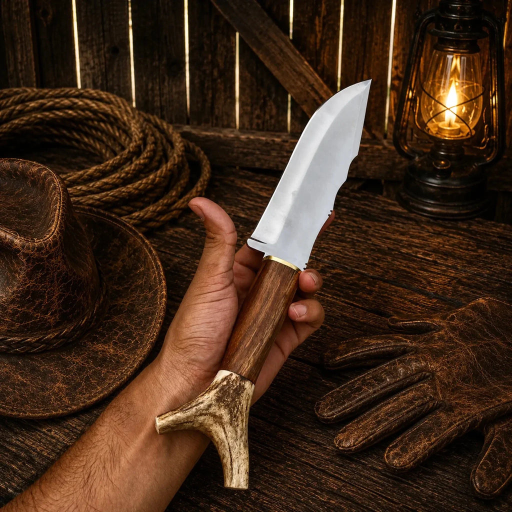 Bowie Knife Handmade | Frontier Inspired Antler Handle