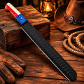 Brisket Chef Knife – D2 Steel Blade Texas Flag Handle