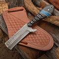 Bull Cutter Knife 1095 Damascus Steel Ranch Knife