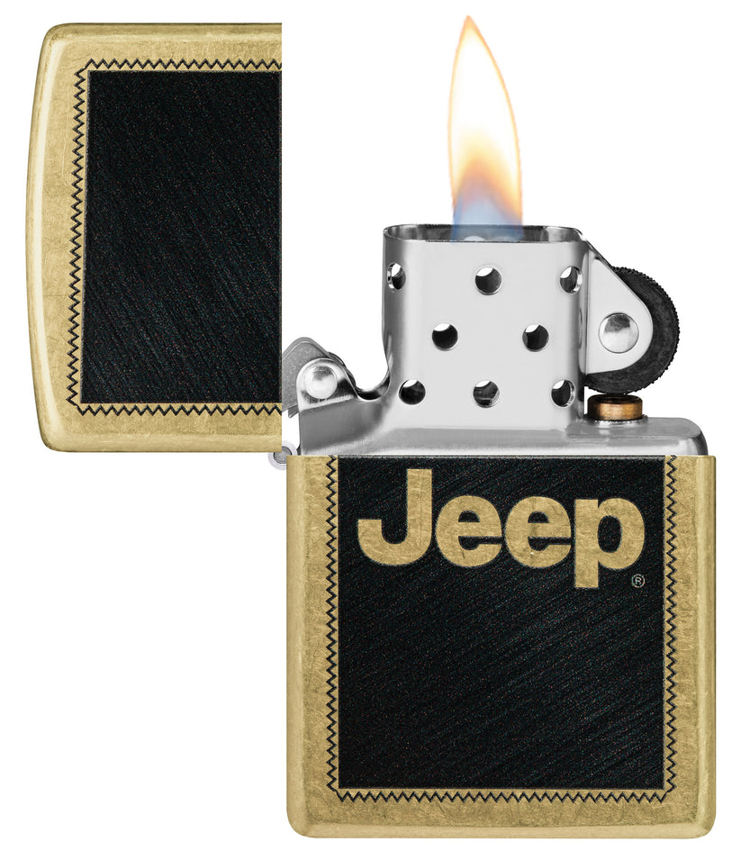 Zippo Jeep Stamp, Street Brass Lighter #46225