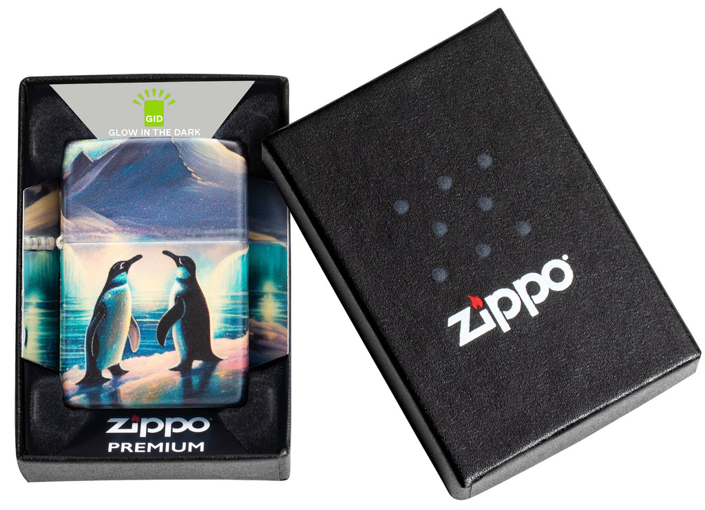 Zippo Penguin Glow-in-the-Dark, 540° Color Lighter #46014