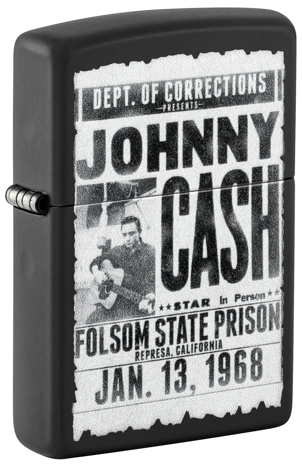 Zippo Music Johnny Cash, Black Matte Lighter #46490
