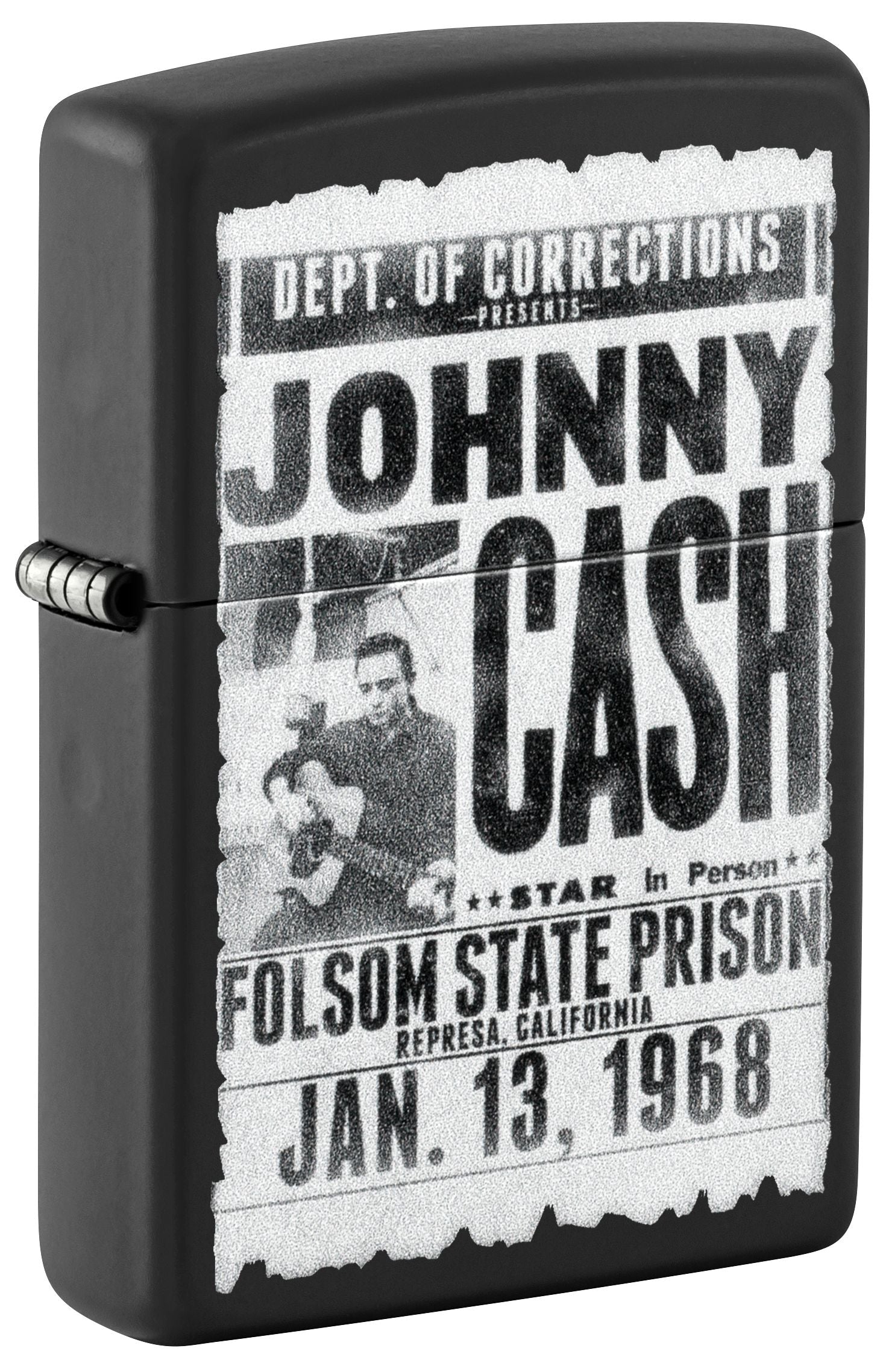Zippo Music Johnny Cash, Black Matte Lighter #46490