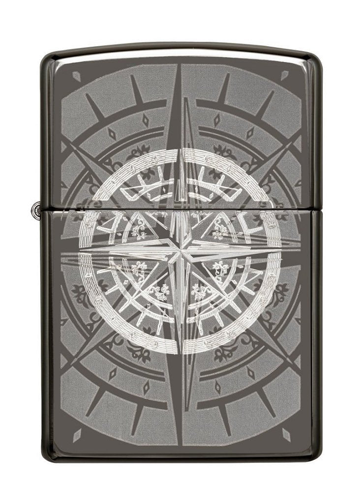 Zippo Exquisite Compass, Black Ice Lighter #29232