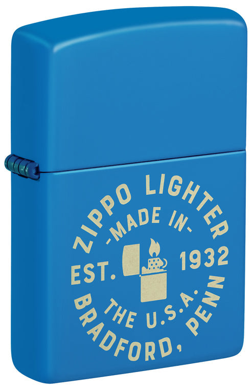 Zippo Seal, Sky Blue Matte Lighter #46173