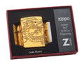 Zippo Asian Dragon, Armor Gold Plate Lighter #29265
