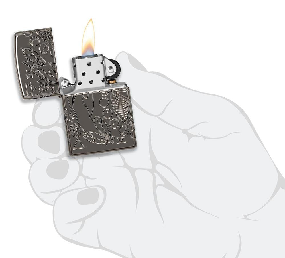 Zippo Armor 360° MultiCut Wicca, Black Ice Lighter #49689