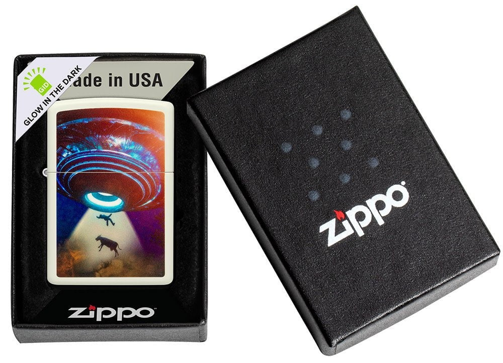 Zippo UFO Alien Abduction, Glow-in-the-Dark Lighter #49838