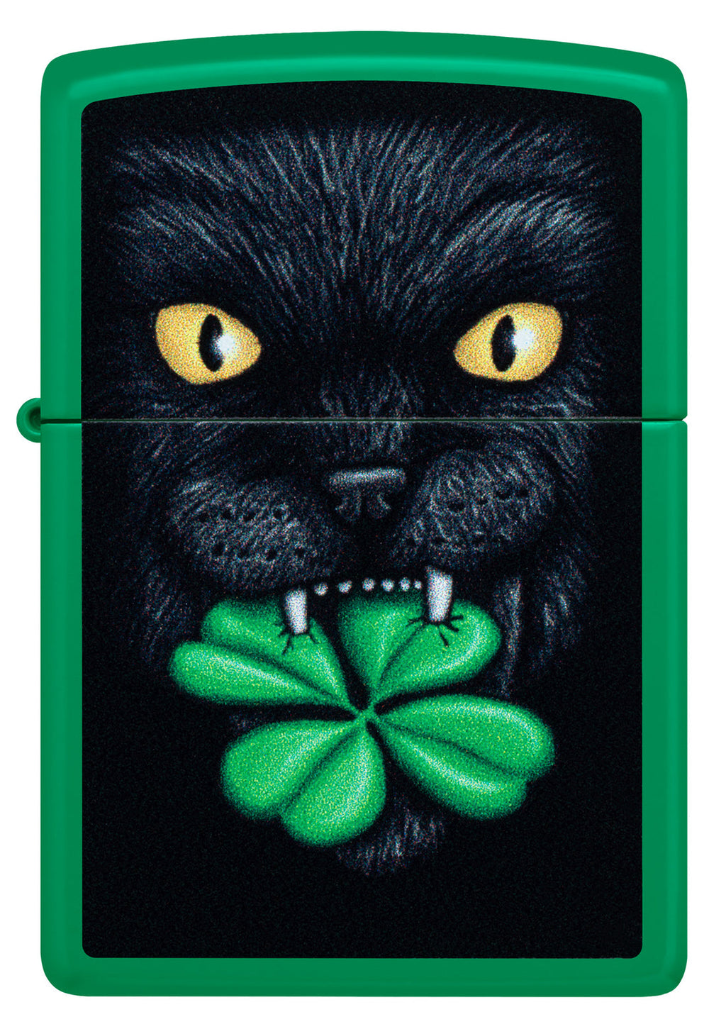 Zippo Feline Lucky, Grass Green Matte Lighter #46721