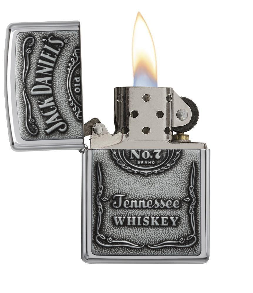 Zippo Jack Daniels Tennessee Whiskey, High Polish Chrome Lighter #250JD.427