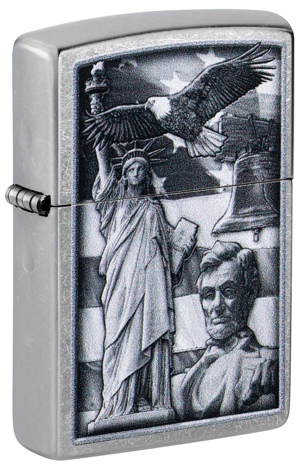 Zippo American Icons Collage, Street Chrome Lighter #49484