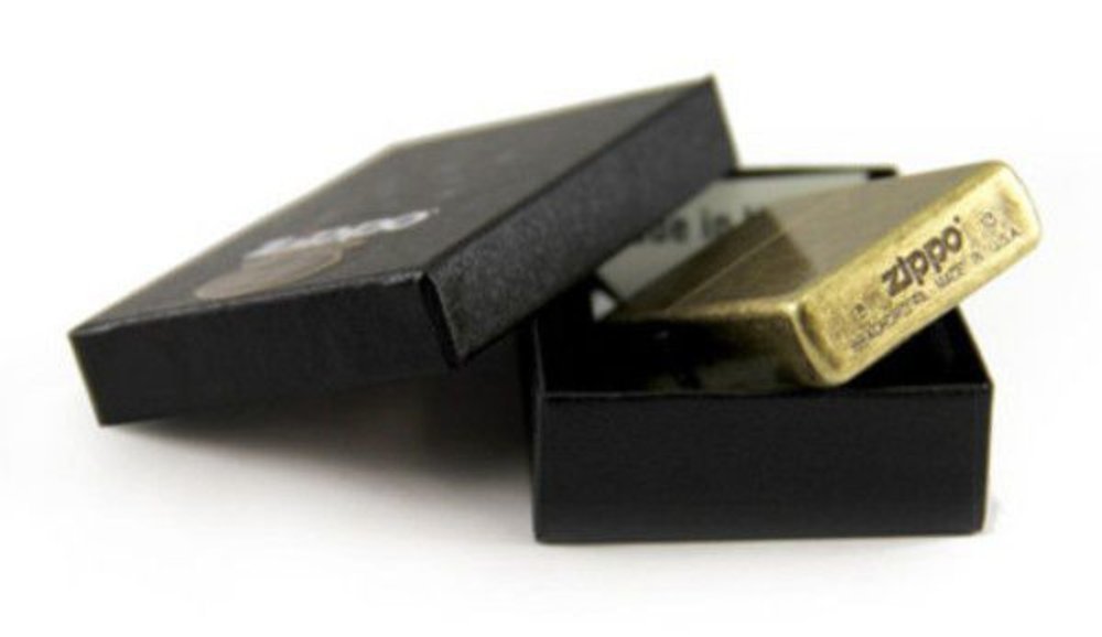 Zippo Rustic, Antique Brass Lighter #201FB