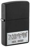 Zippo Logo Est 1932 Emblem, Black Matte Lighter #48689