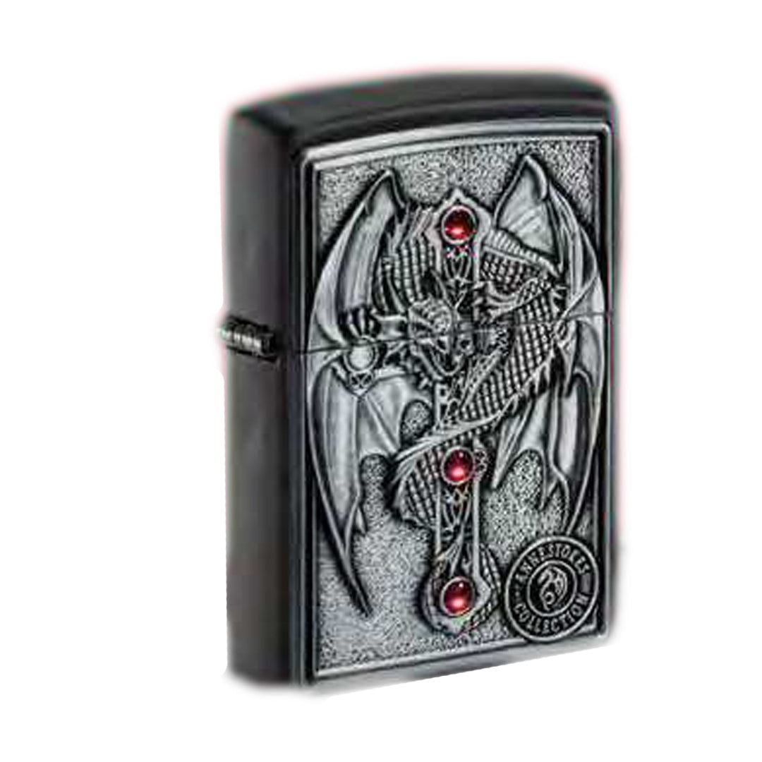 Zippo Anne Stokes Dragon Emblem, Black Matte Lighter #49755