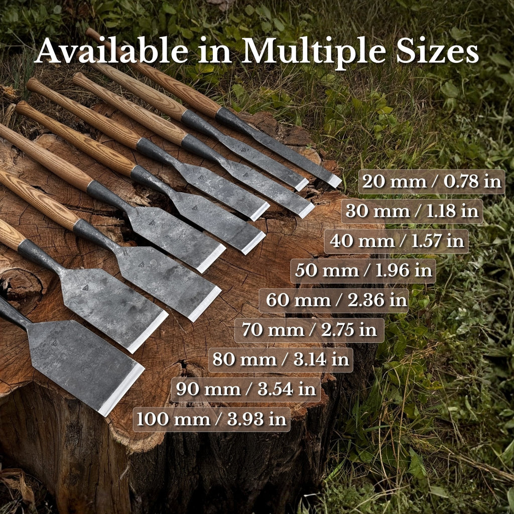 Carpenters Slick Chisel, 20 - 100 mm (0.8 - 3.9 inches)