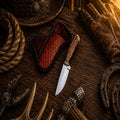 The Cattle Drive Field Working Knife – Handmade D2 Steel Pine Cone Handle Ranch Knife