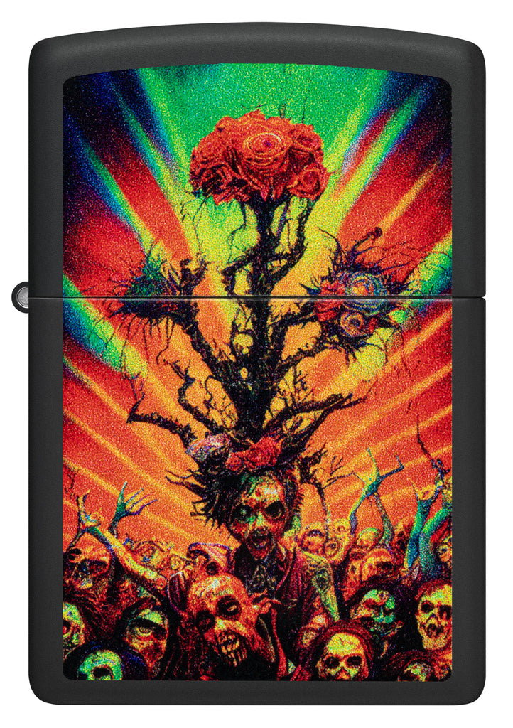 Zippo Abstract Zombie, Black Matte Lighter #48956