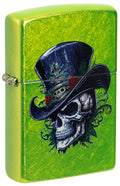 Zippo Horror Goth Skull, Lurid Green Lighter #46709