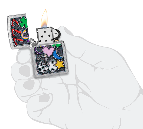 Zippo Casino Vibes, Street Chrome Lighter #48682