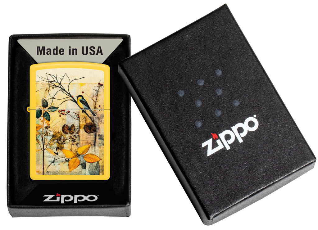 Zippo Bird, Sunflower Yellow Lighter #46580