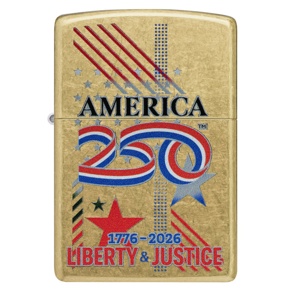 Zippo America 250, Street Brass Collectible Lighter #47287