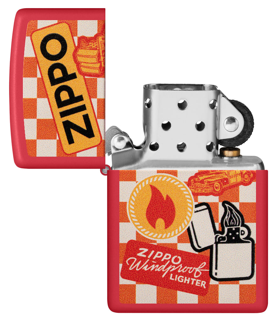 Zippo Retro Zippo, Red Matte Lighter #48998