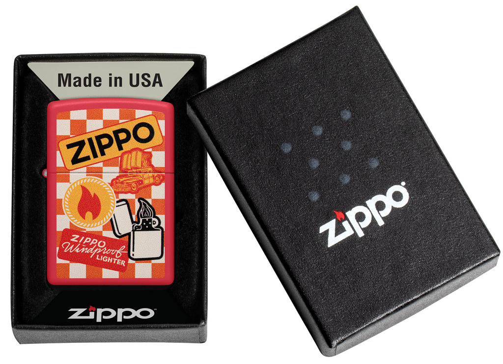 Zippo Retro Zippo, Red Matte Lighter #48998