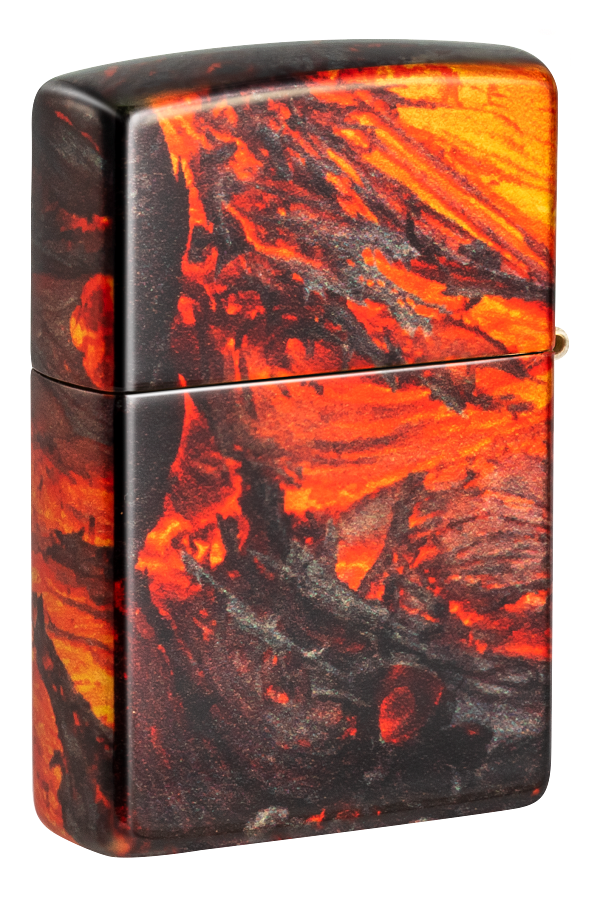 Zippo Fire Lava 540°, Tumbled Brass Lighter #48622