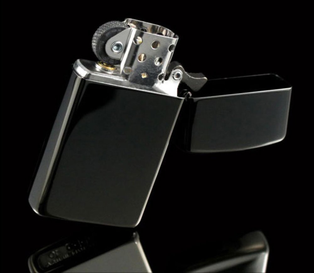 Zippo Slim Ebony, High Polish Black Lighter #28123