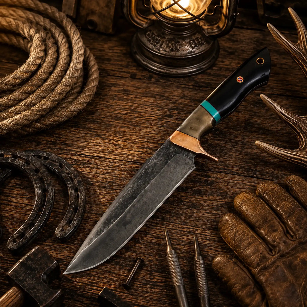 Clip Point D2 Acid Wash Hunting & Outdoor Survival Knife