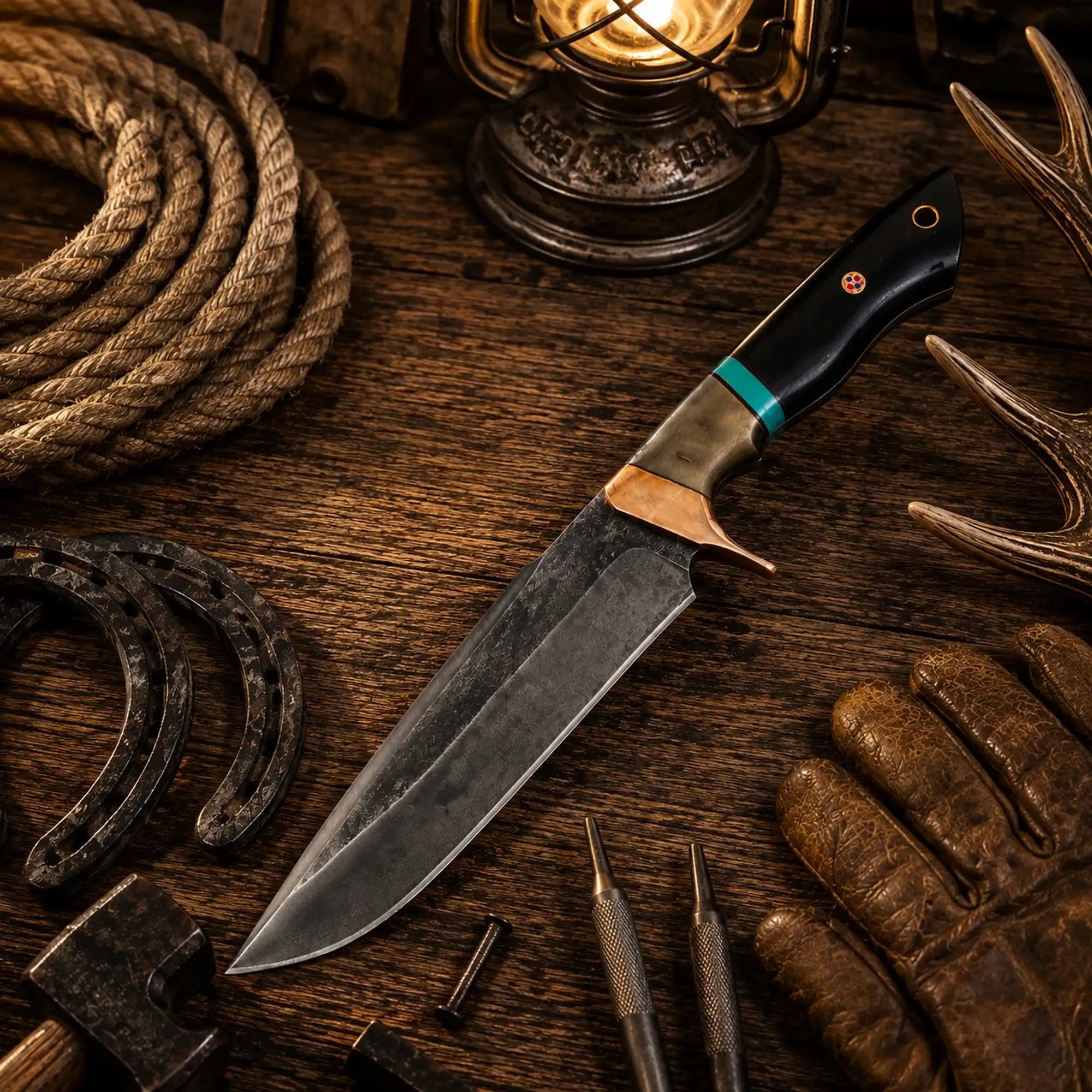 Clip Point D2 Acid Wash Hunting & Outdoor Survival Knife