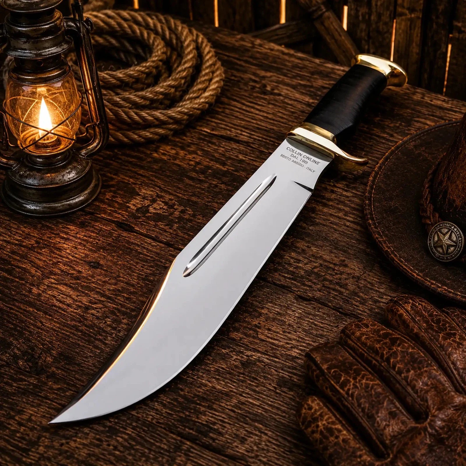 Crocodile Dundee Movie Knife 440C Steel Black Micarta