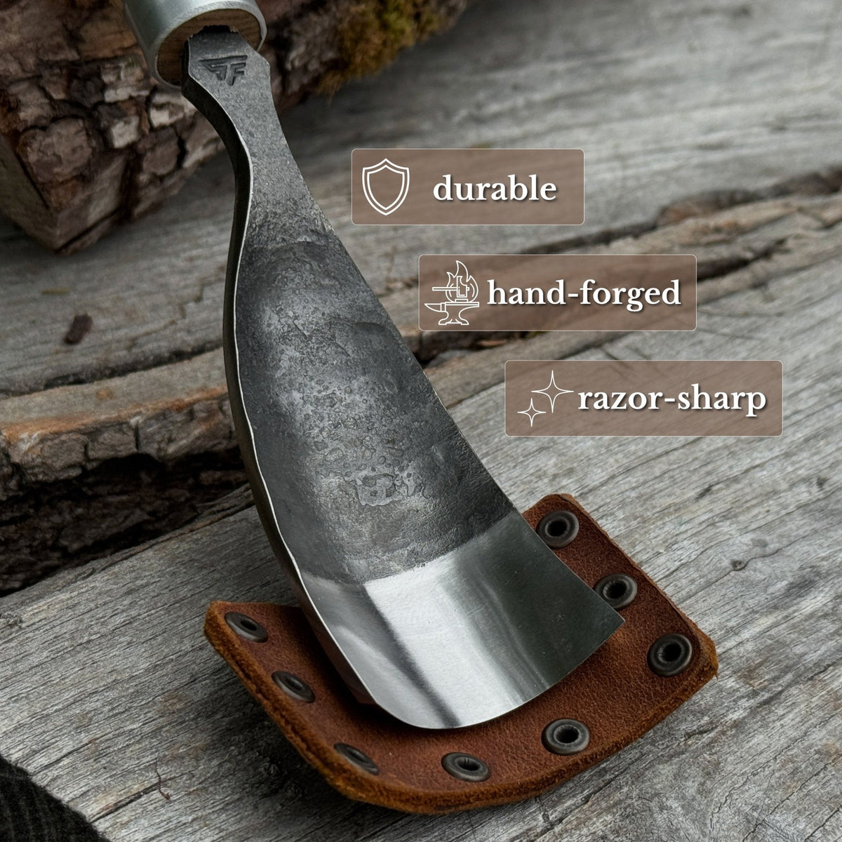 Curved Bowl Gouge - hand-forged steel woodworking tool | Relic & Reel