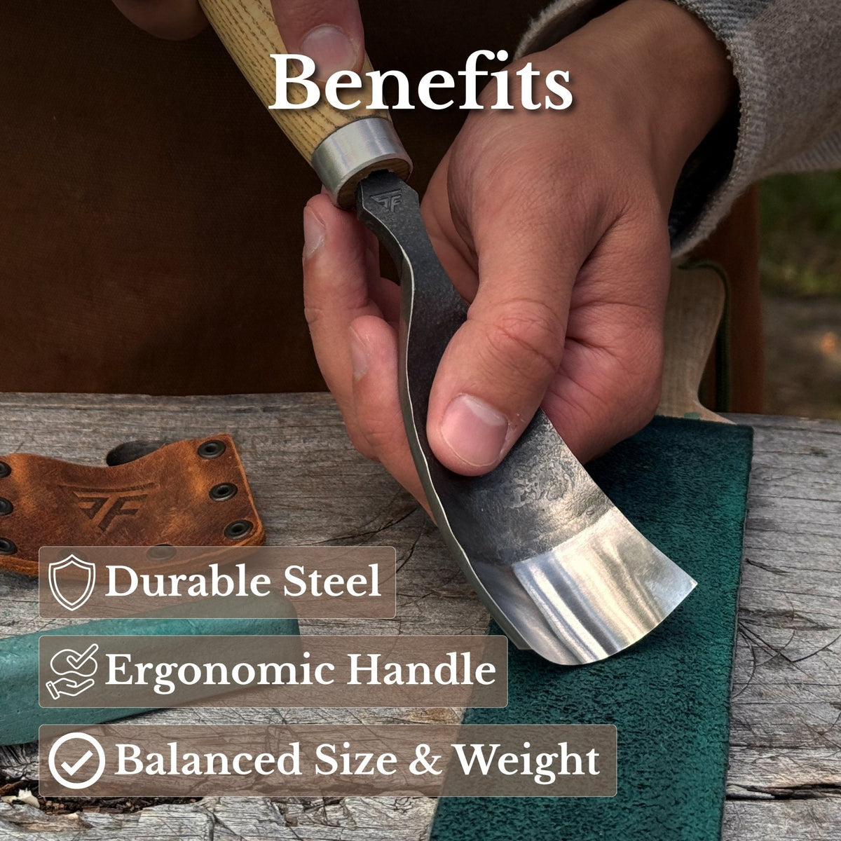 Curved Bowl Gouge - Sharky Forged Steel Tools wood carving tool | Relic & Reel