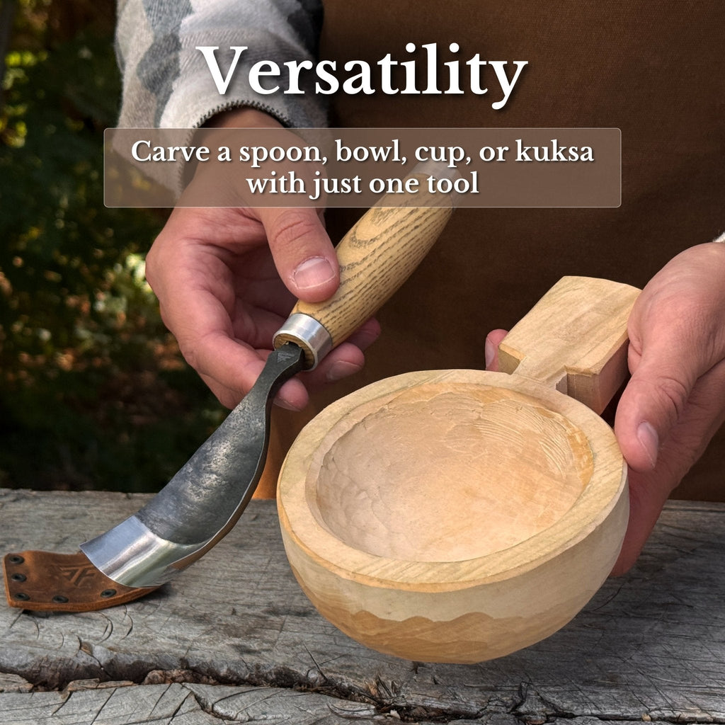 Curved Bowl Gouge - Sharky Forged Steel Tools woodworking tool | Relic & Reel