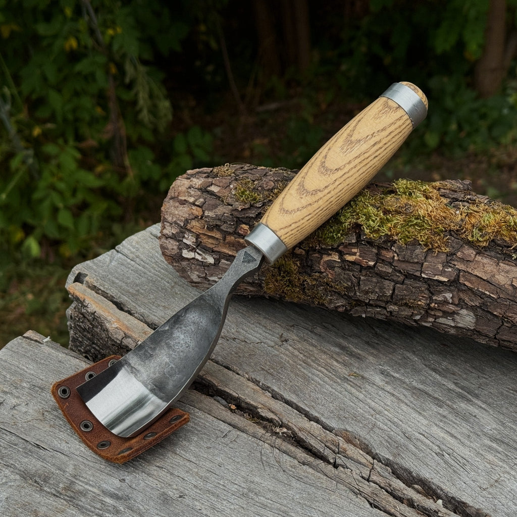 Curved Bowl Gouge Sharky Forged Steel Tools - wood carving tool | Relic & Reel