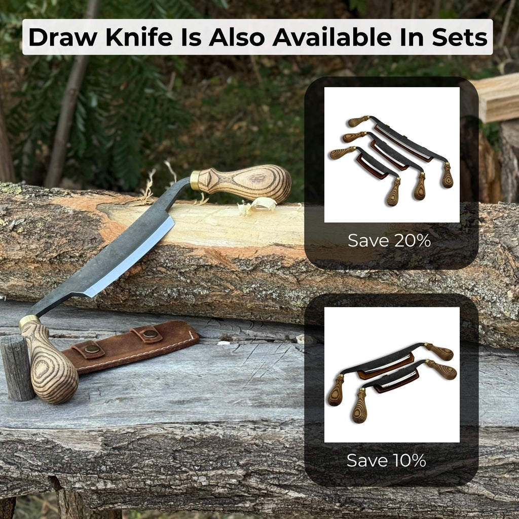 Curved Draw Knife (Push/Pull Shave), 10.5 cm (4.1 inch) Cutting Edge