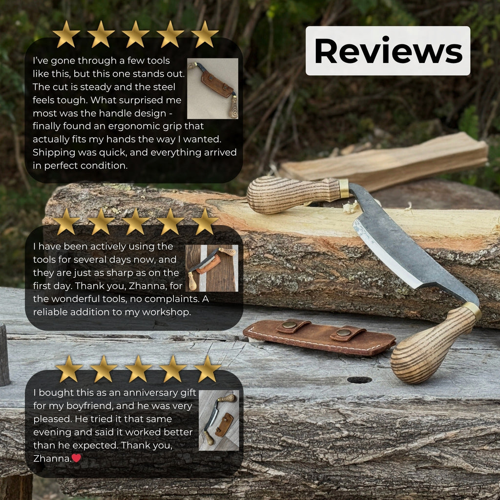 Curved Draw Knife (Push/Pull Shave), 10.5 cm (4.1 inch) Cutting Edge