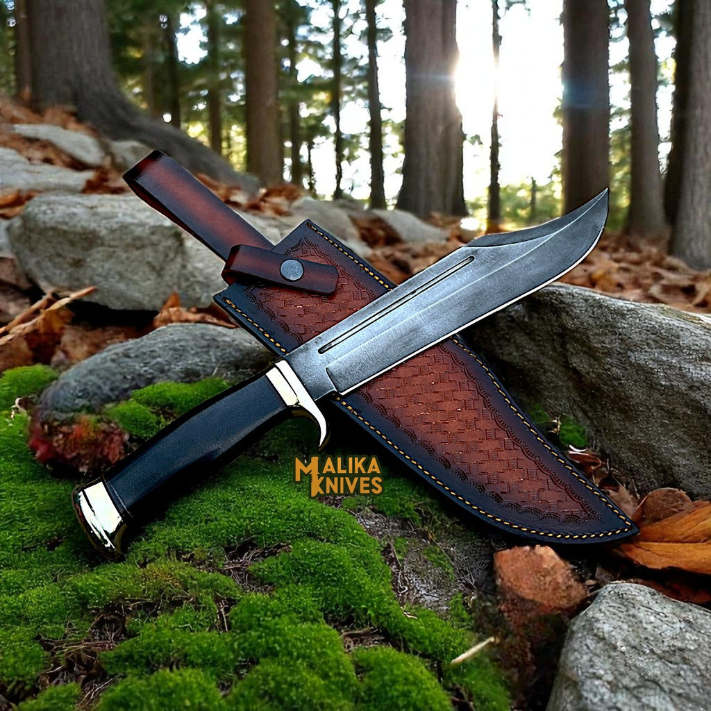 Crocodile Dundee Knife Replica | D2 Steel Blade | Black Micarta Handle
