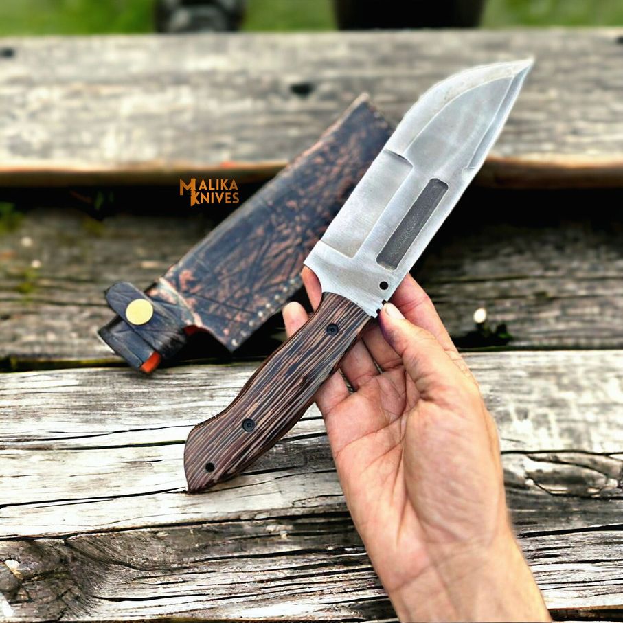 D2 Steel Bowie Knife | Wenge Wood Handle