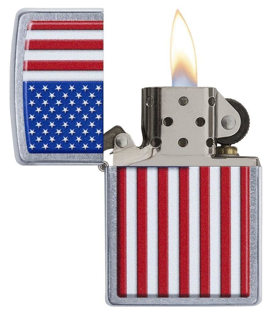 Zippo Patriotic, Street Chrome Lighter #29722