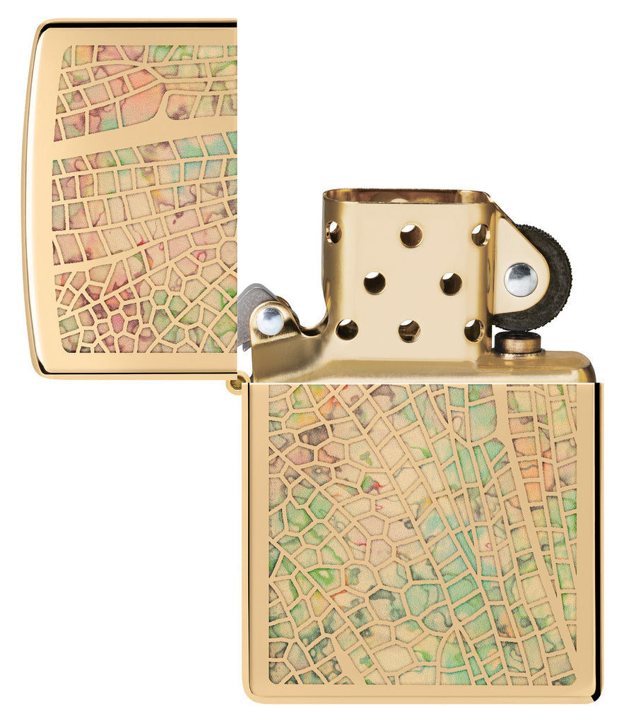 Zippo Dragonfly Wing, High Polish Brass Lighter #46006