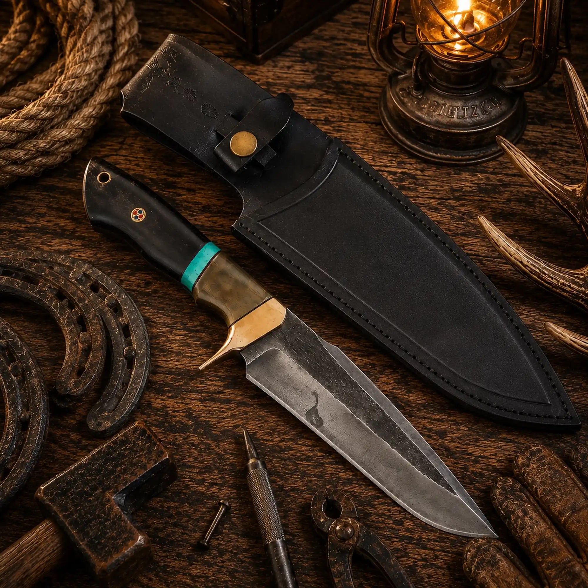 Clip Point D2 Acid Wash Hunting & Outdoor Survival Knife