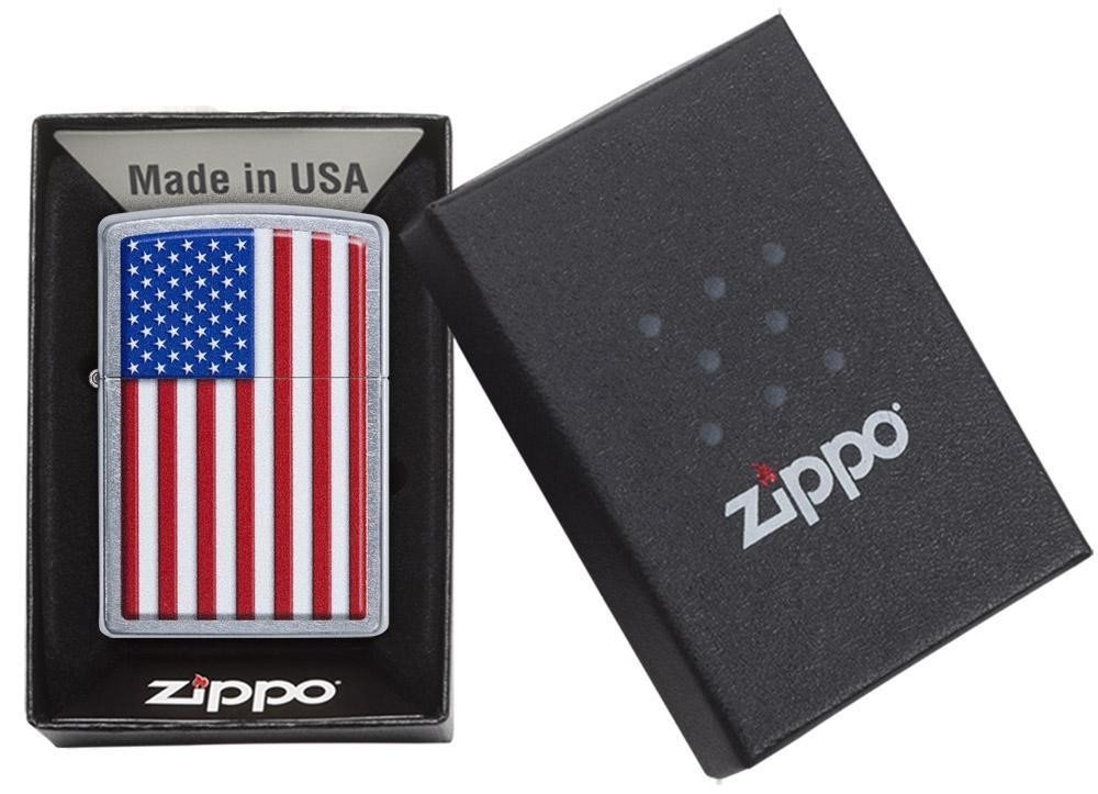 Zippo Patriotic, Street Chrome Lighter #29722