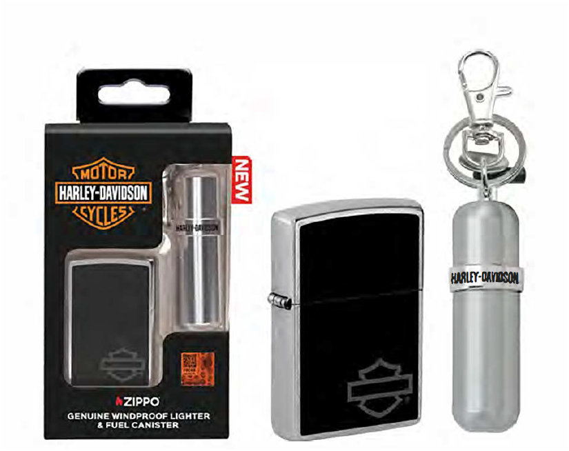 Zippo Harley Davidson Street Chrome & Canister Gift Set #46131