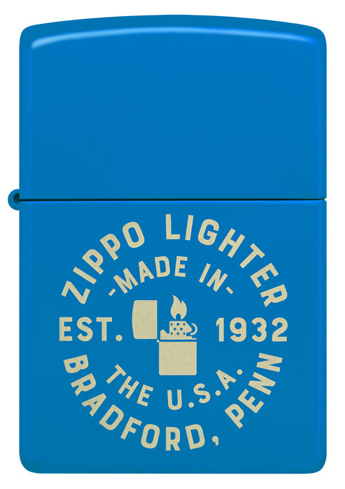 Zippo Seal, Sky Blue Matte Lighter #46173