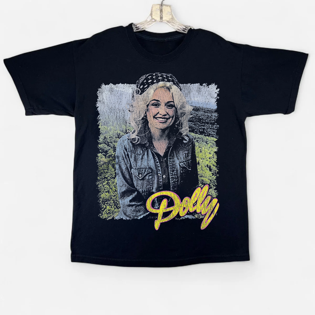 90'S Dolly Vintage Black T-Shirt