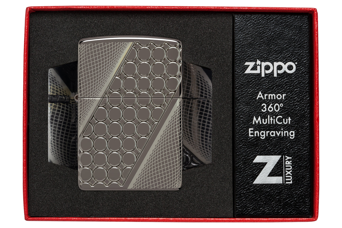 Zippo Armor Deep Dots MultiCut 360°, Black Ice Lighter #46812