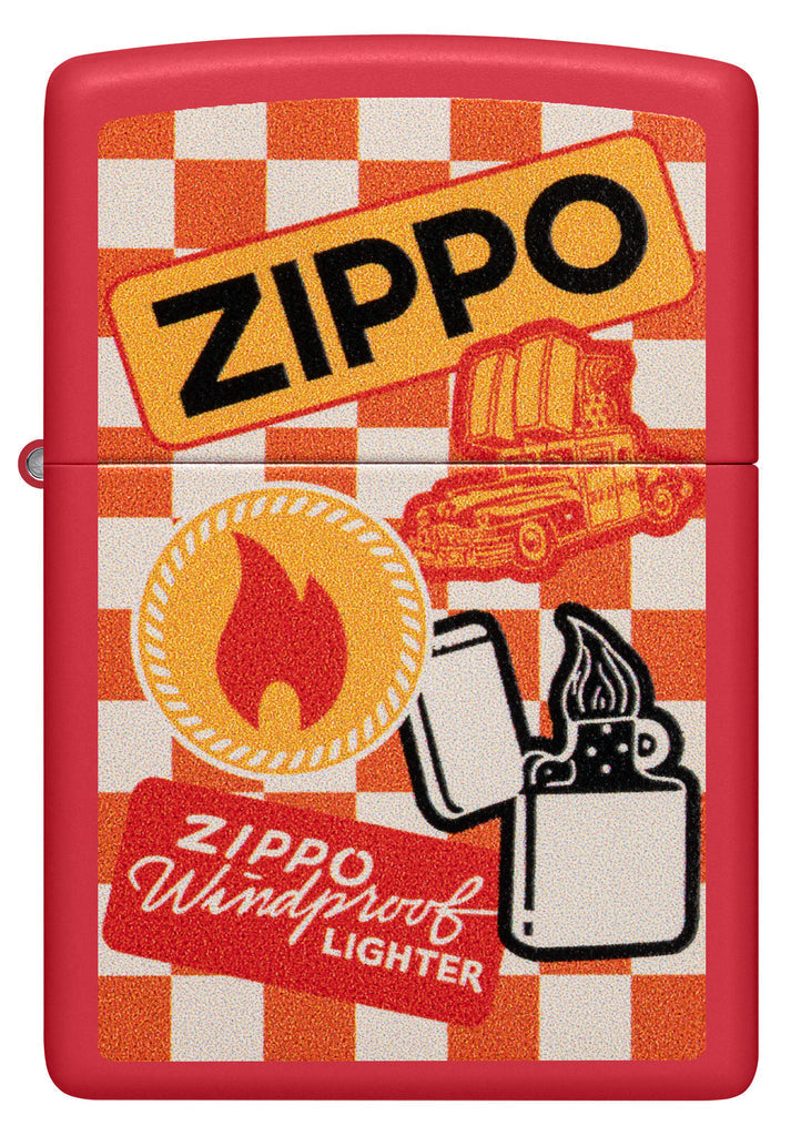 Zippo Retro Zippo, Red Matte Lighter #48998