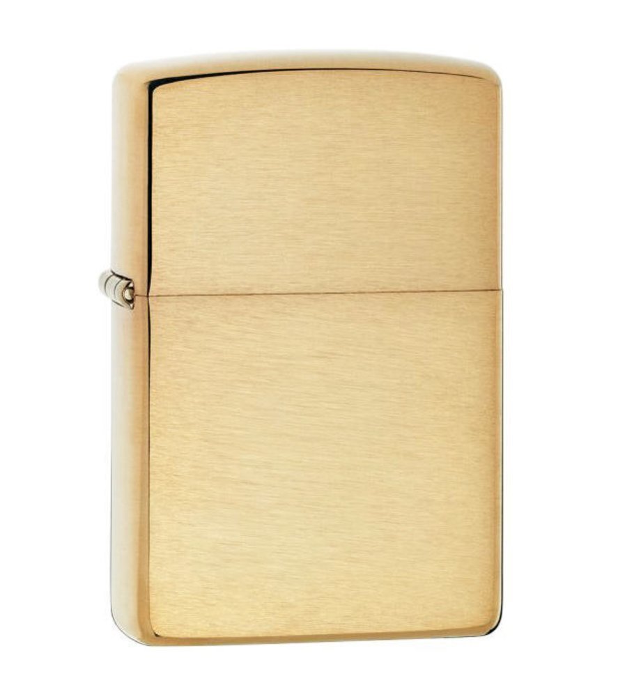 Zippo Armor Brushed Brass Lighter #168